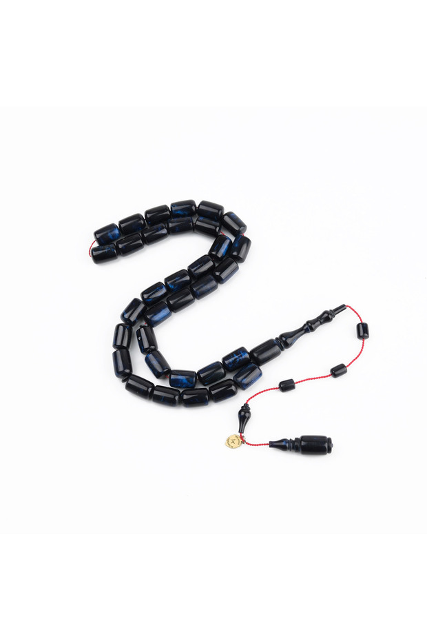 Ancient Katalin Old Pen Holder Object Masterpiece Handcrafted Signature Capsule Cut 8X12Mm Prayer Beads - Blue Pearlescent