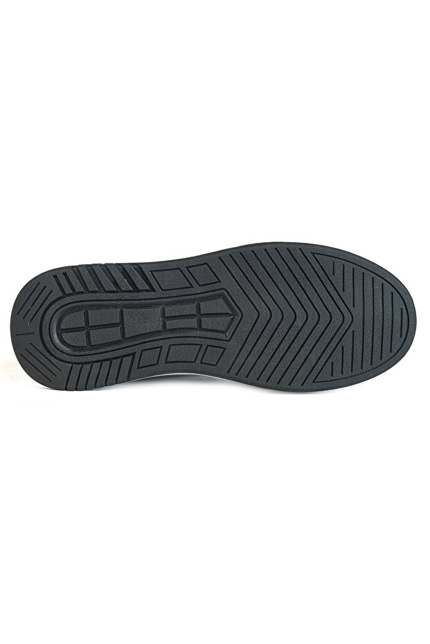 Erkek Siyah Beyaz Yüksek Tabanlı Ayakkabı - 4