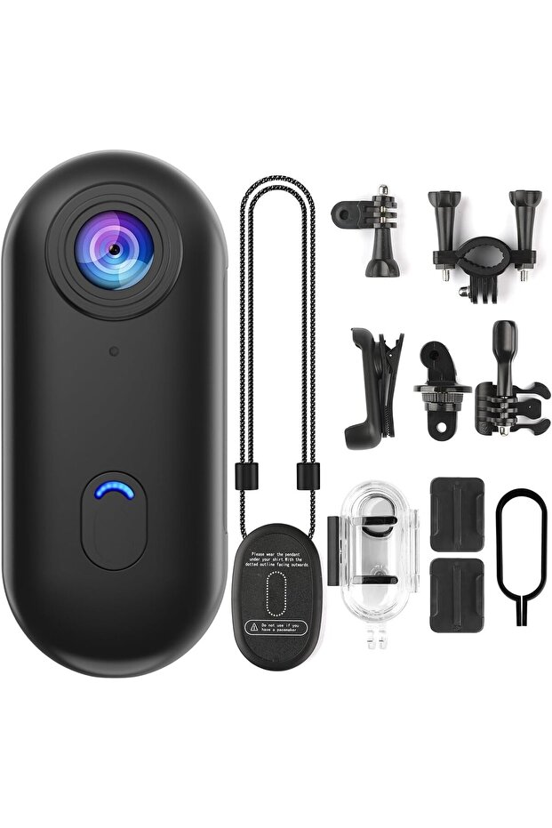 4K Mini Thumb Action Camera for Vlogging (Black)