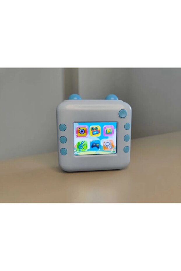 Kids Instant Camera with Print Function, USB-C & Bluetooth, App Print, Ears Model, Blue - 4