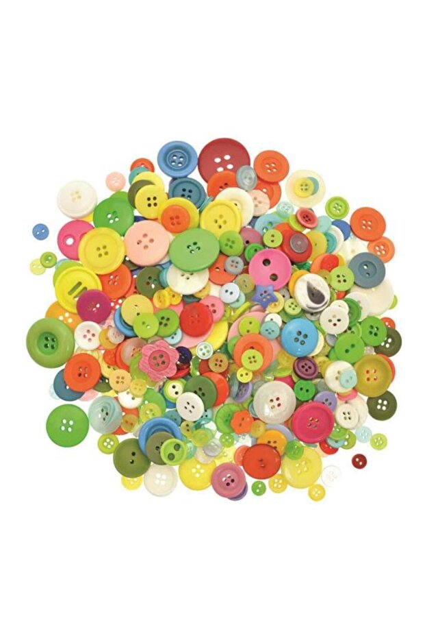 Plastic Craft Buttons - Assorted - 1