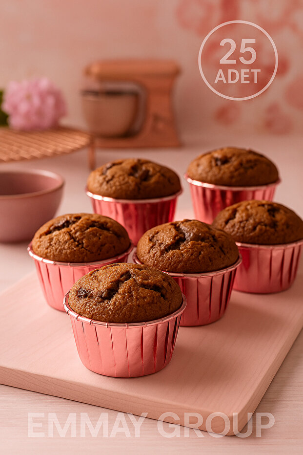 Muffin Cake Capsule Rose 25 Pcs