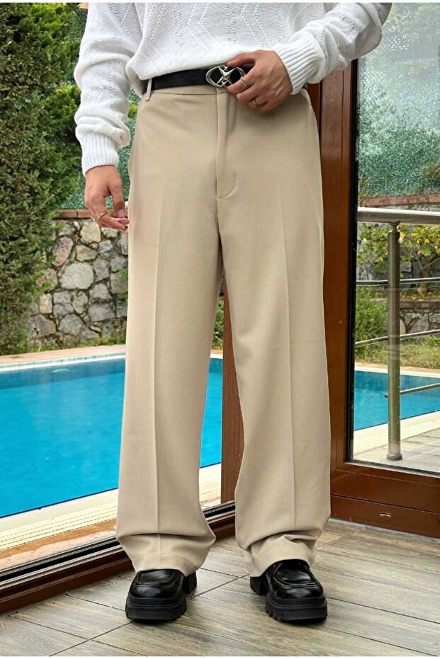 Basic Premium Baggy Fabric Pants - 6