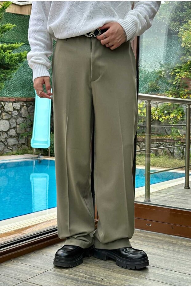 Basic Premium Baggy Fabric Pants - 4
