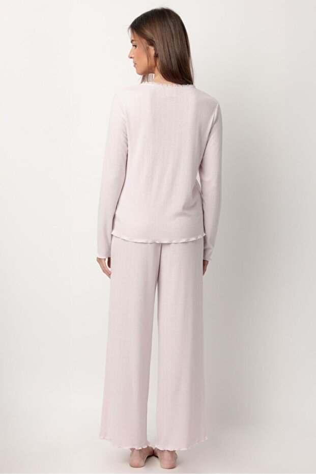 63616 Pembe Pijama Takımı - 4