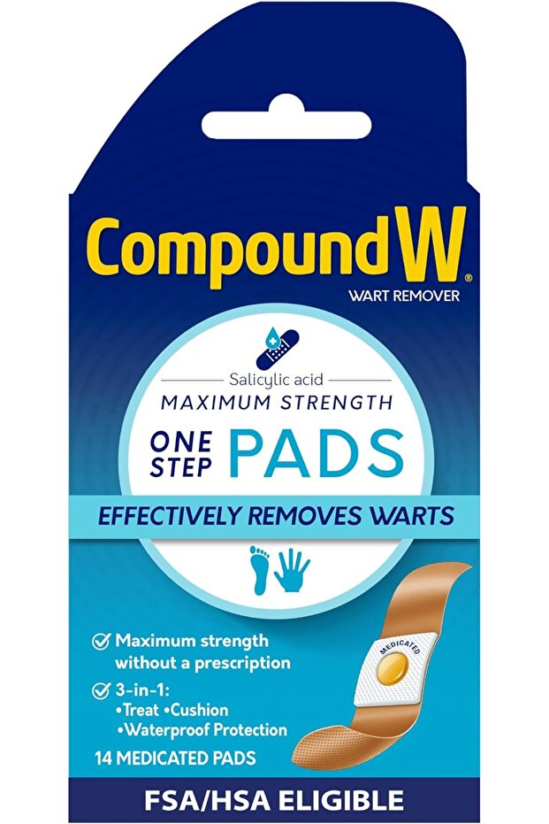 Wart Remover Maximum Strength One Step Pads - Pack of 14