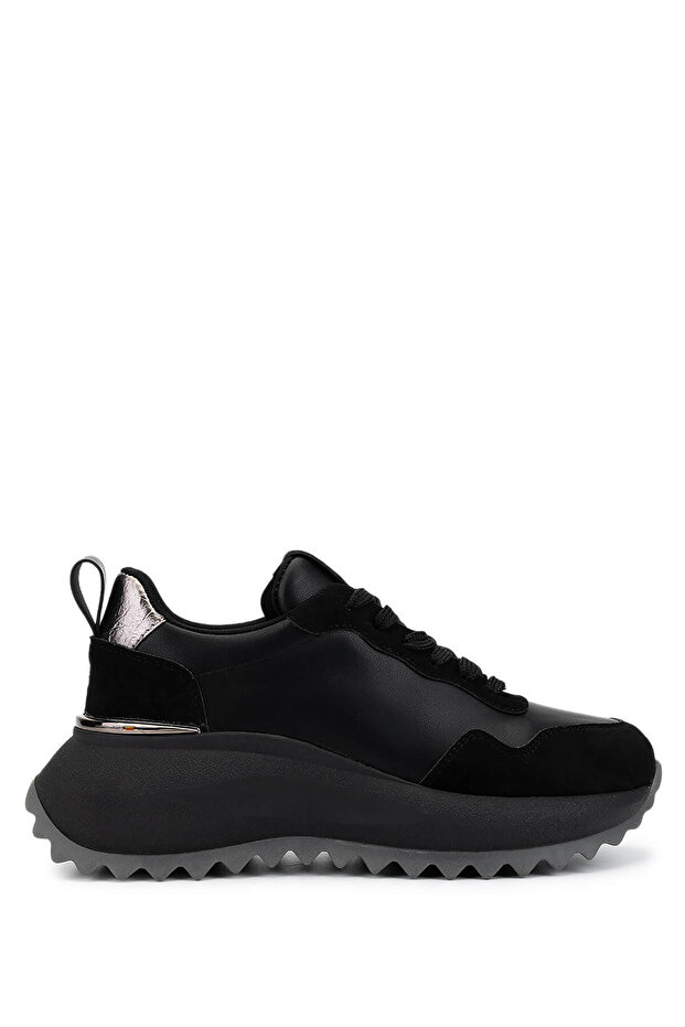 Women's Faux Leather Black Suede/Anthracite Sneakers & Sneakers