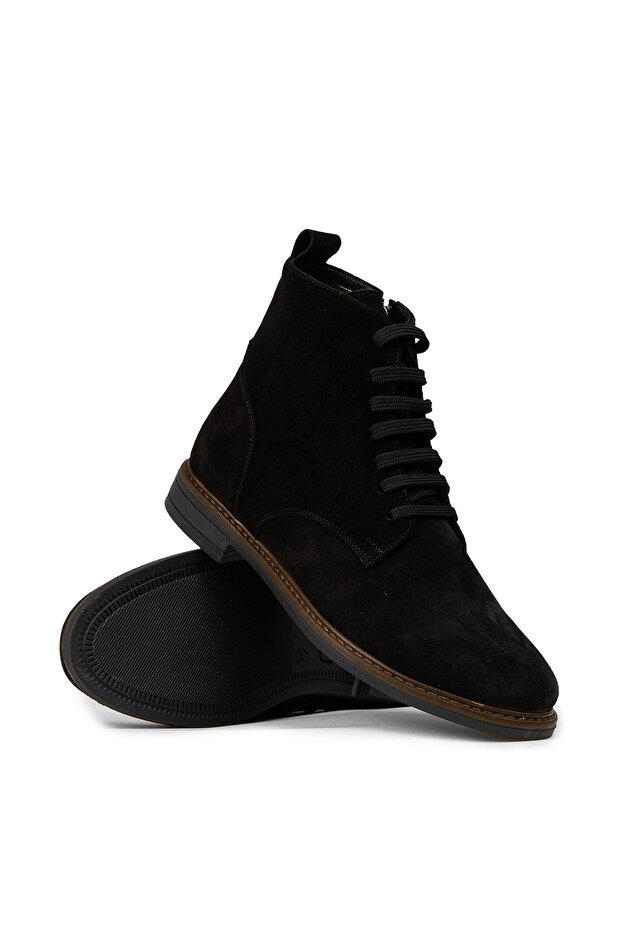 Kadın Hakiki Süet Siyah Bot - 3