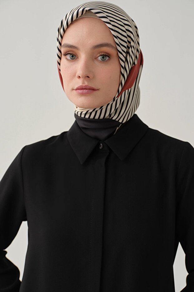 Gizli Patlı Basıc Tunik - Siyah - 3