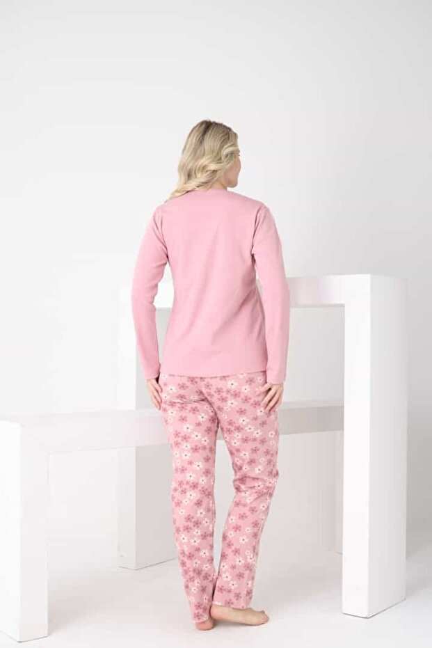 Floral Patterned Three Buttons - 4