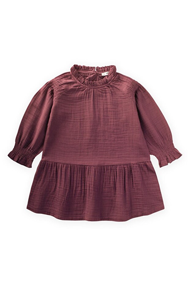 Elbise 2-10 Yaş Mürdüm - 2