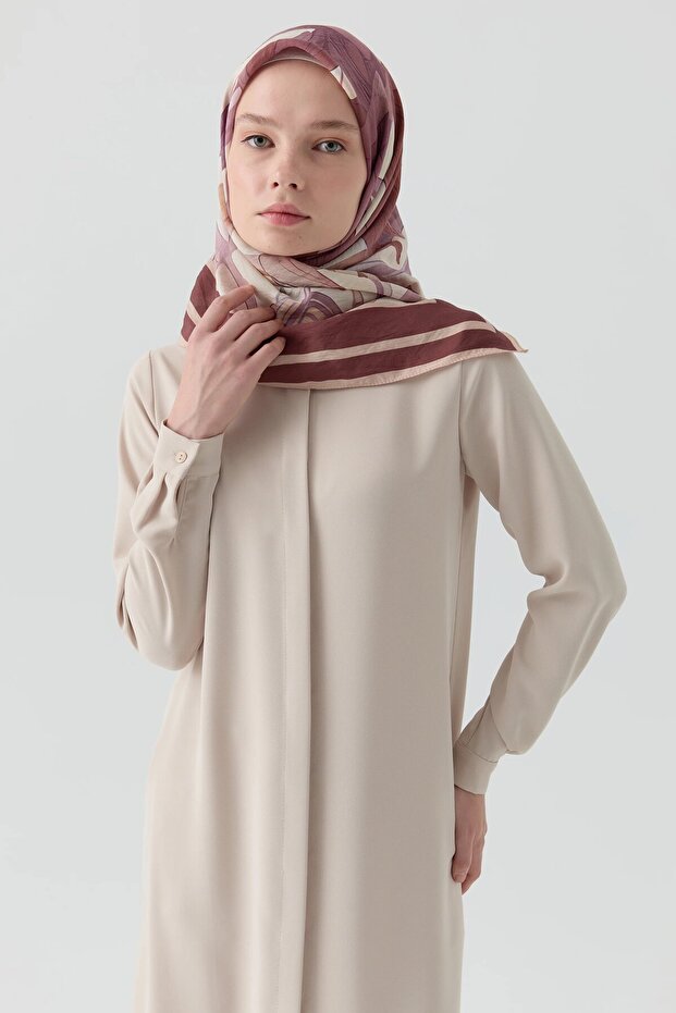 Gizli Patlı Basıc Tunik - Bej - 2