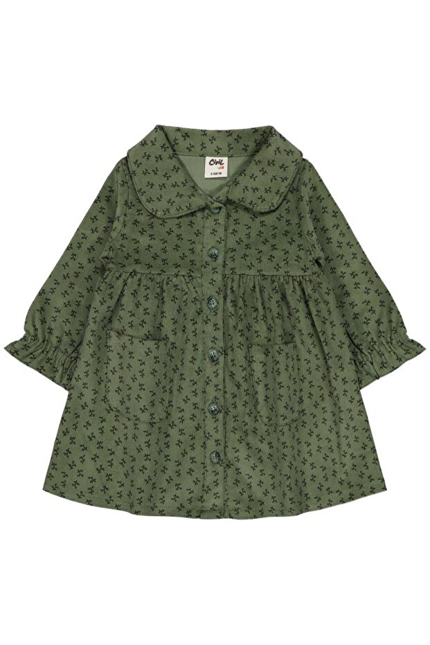 Dal Printed 6-18 Months Dress - Khaki 6-9 Months
