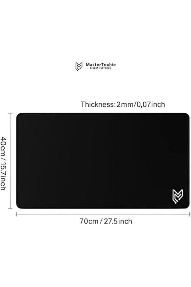 MasterTechie Large Gaming Mouse Pad 70x40cm – Extended Desk Mat, Non-Slip, Smooth Surface, 2mm Thi - 2