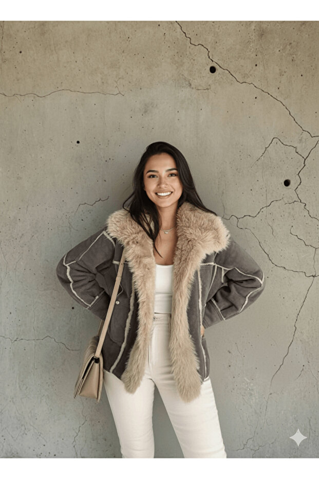 YAKASI KÜRKLÜ CEKET - 3