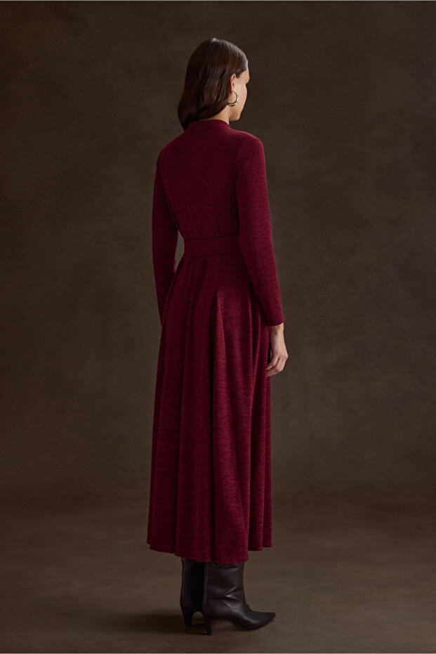 Seyyar Kuşaklı ,Kloş Örme Elbise - 6