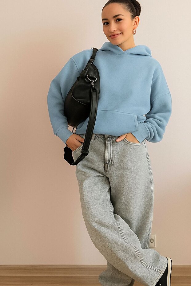سترة بغطاء للرأس للجنسين