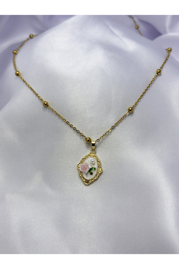 Vintage Buket Çelik Kolye - 4