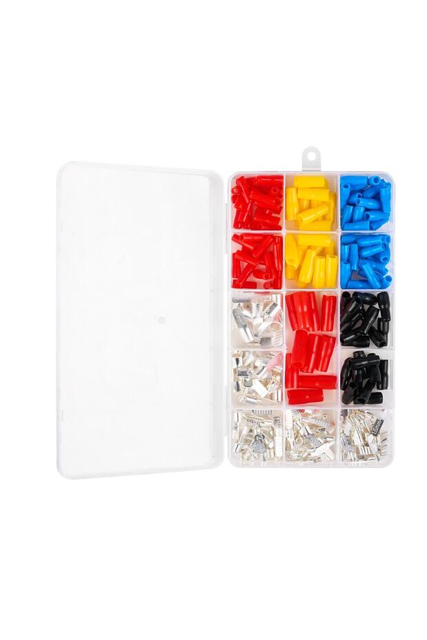 Crimping, Stripping and Cutting Pliers, with set of 260 C45 terminal end accessories for electrical - 7