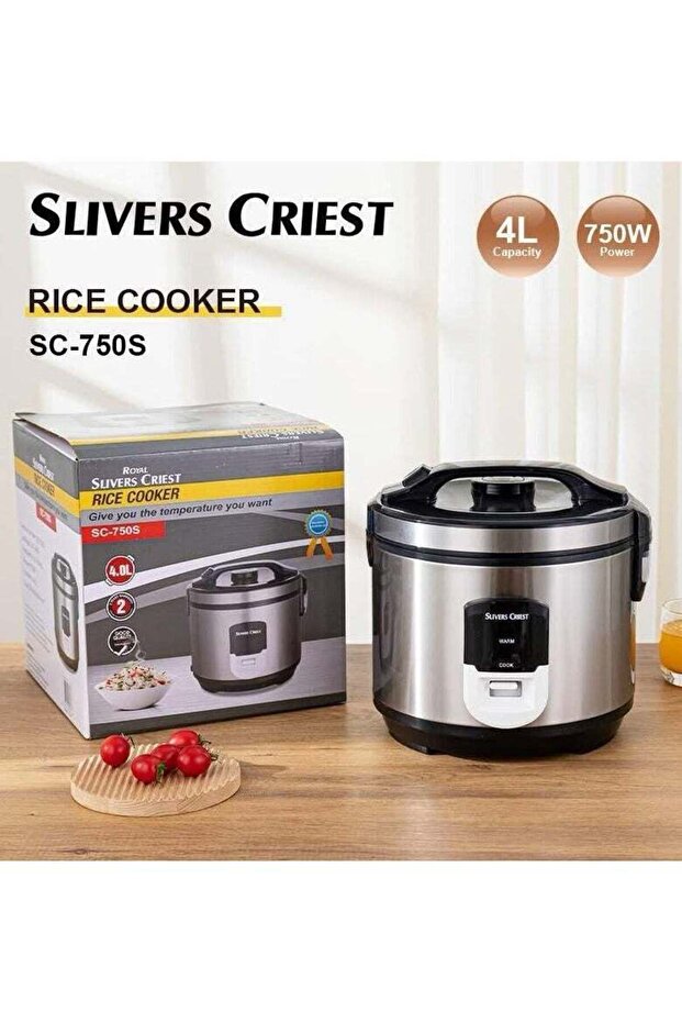 TERRION 4L Electric Rice Cooker – 750W Non-Stick Cooking Pot with Keep Warm Function – SC