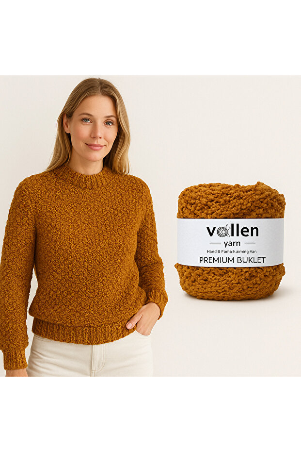 Premium Buklet İp 100 g 150 m | Yumuşak, Hafif ve Parlak Doku | Lüks El Örgüsü İpi - 2