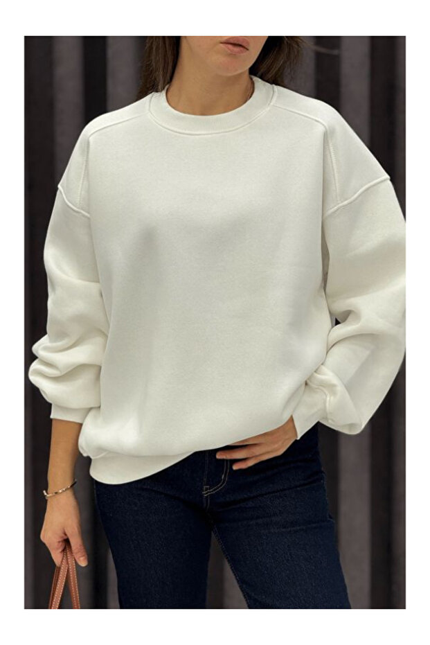 Solid Color Sweatshirt - 1