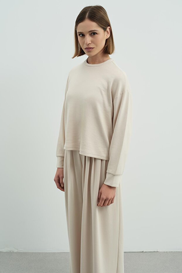 Pure Touch Basic Sweatshirt CC7005 Bej - 1