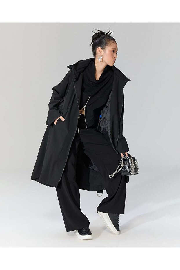 Kapüşonlu Trençkot - 2