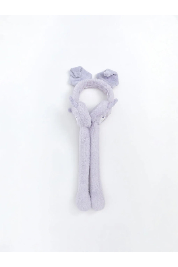 Kuromi Printed Plush Girl's Headphones