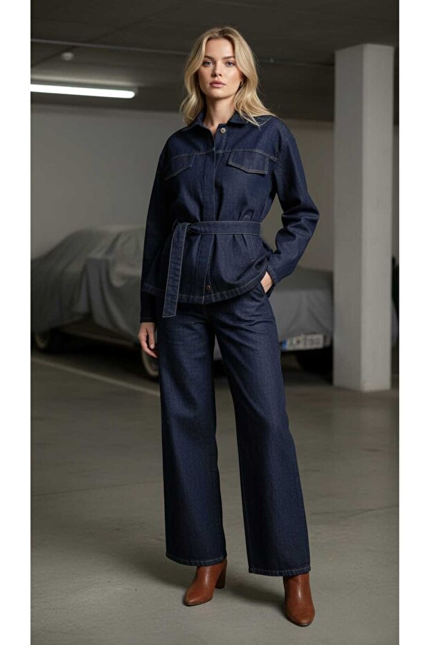 Women's Denim Set Top and Bottom