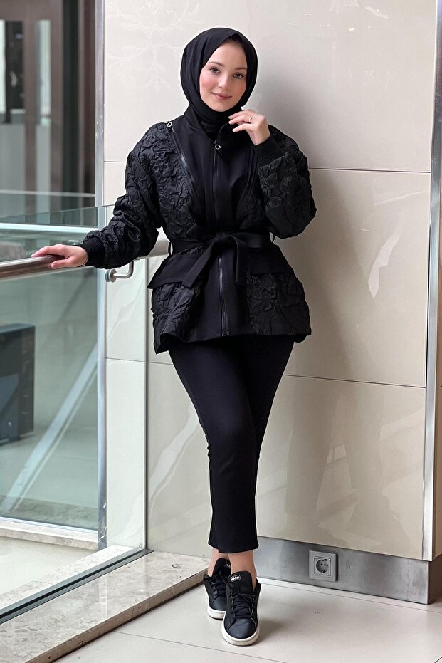 Santana Örme Garnili Kısa Kap - 4