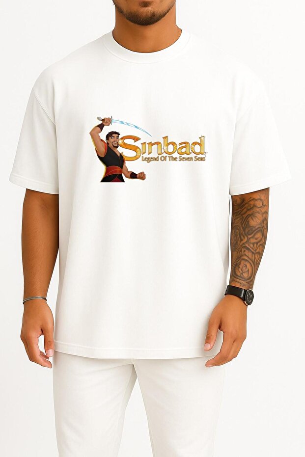 Oversized Sailor Sinbad Seven Seas Chest Design Unisex T-Shirt