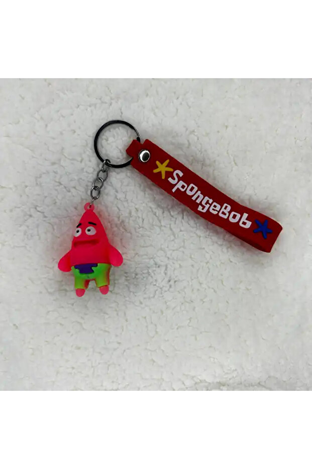 3D Silicone Patrick Keychain - 1
