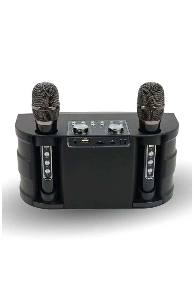 Smartbarry Portable M25 Karaoke Bluetooth Speaker With Dual Wireless Microphone
