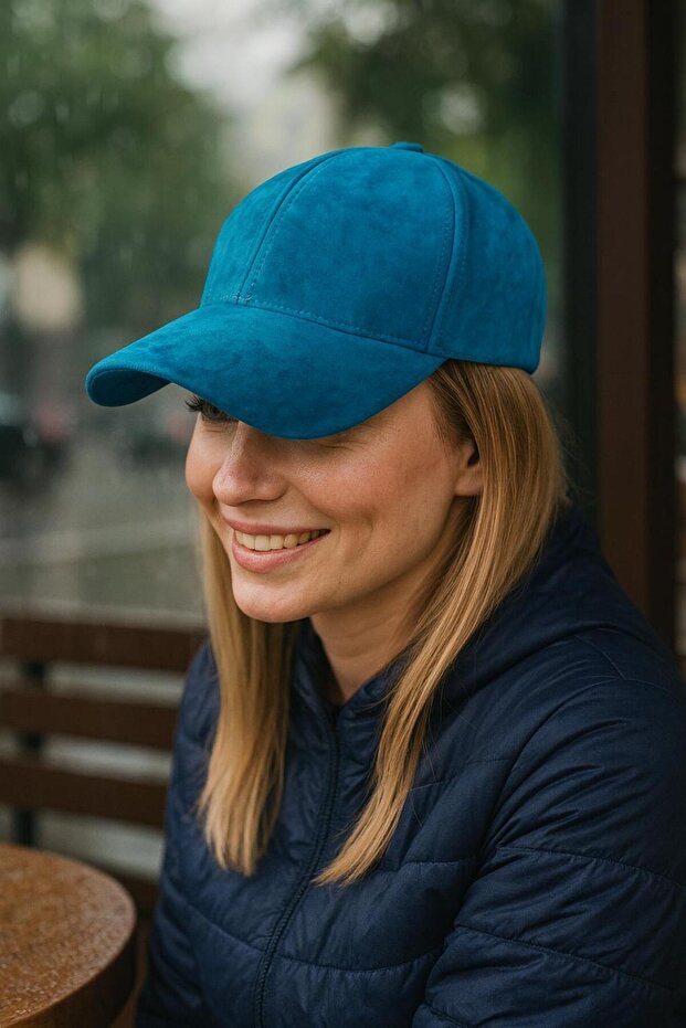 Blue Suede Women's Cap Hat