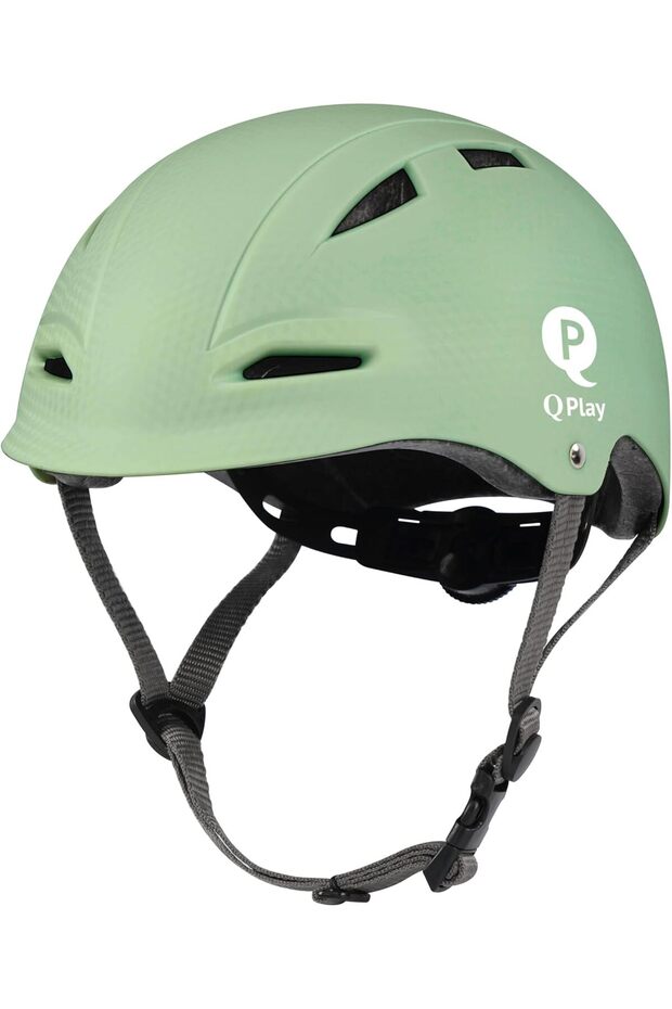 Manbo Kids Bike Helmet, Lightweight ABS & EPS, 1-6Y, Adjustable Fit - Jade Green