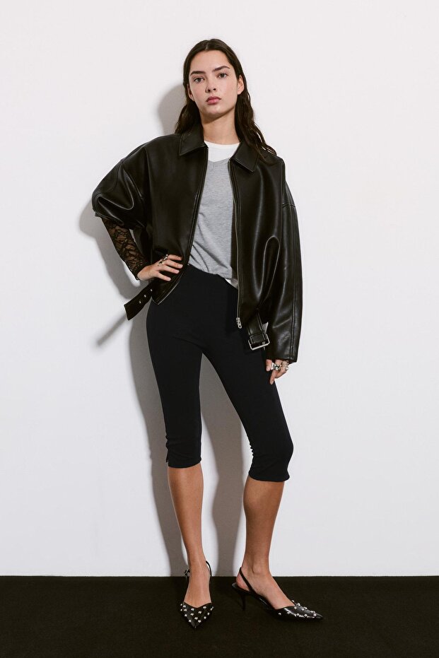 Kapri Paça Yırtmaçlı Pantolon - 2