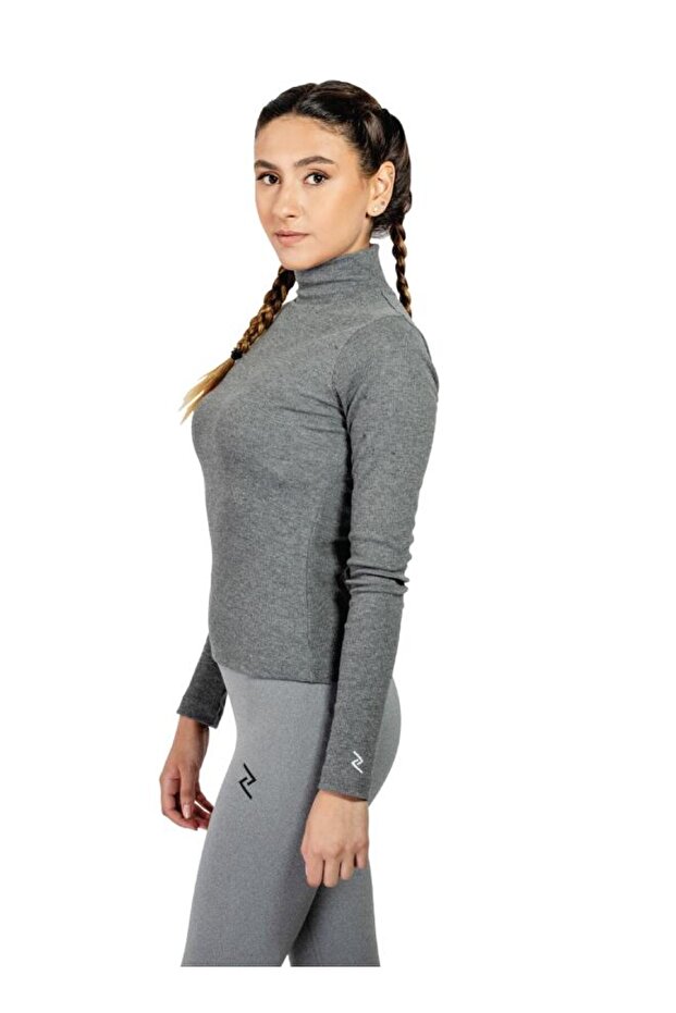 Women's Ribbed Turtle Neck Top