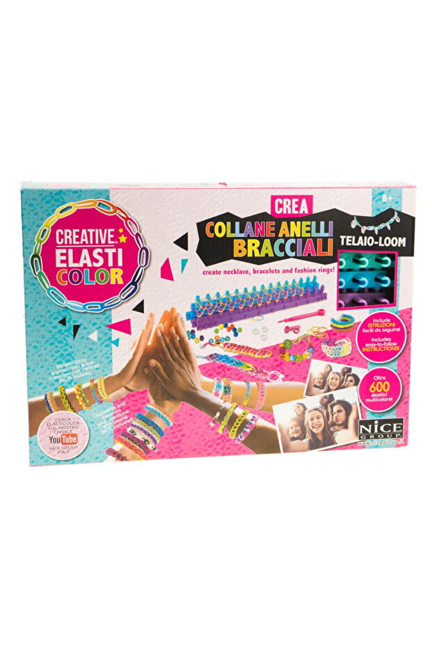 Set creativ cu elastice colorate pentru bratari, Elasticolor - 1