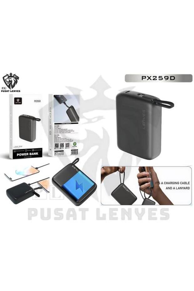 PX259D باور بانك صغير جدًا 20000 مللي أمبير/ساعة 22.5 واط مع كابل Type-C مدمج