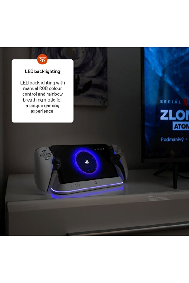 Charging Dock, PlayStation Portal Compatible, USB-C Magnetic Adapter, LED Indicator, White - 7