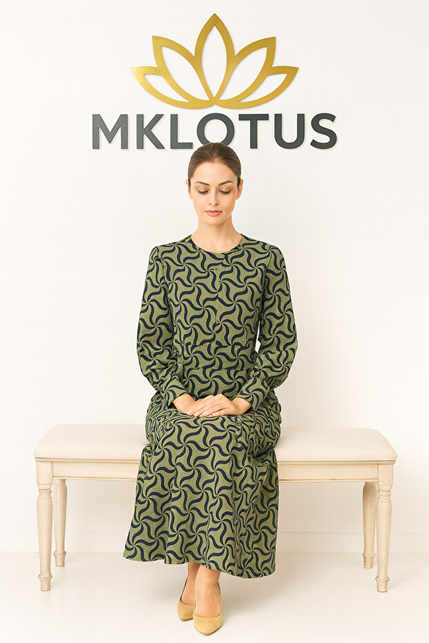 Karin Fabric Patterned Dress Daily Comfortable Elegance