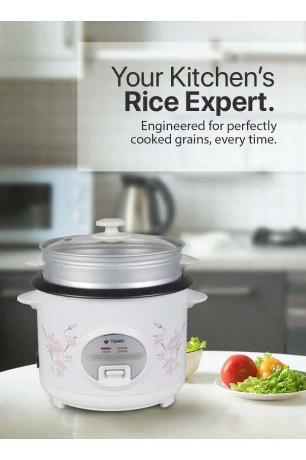 طباخ أرز كهربائي متعدد الوظائف مع جهاز بخار، سعة 2.8 لتر - 1