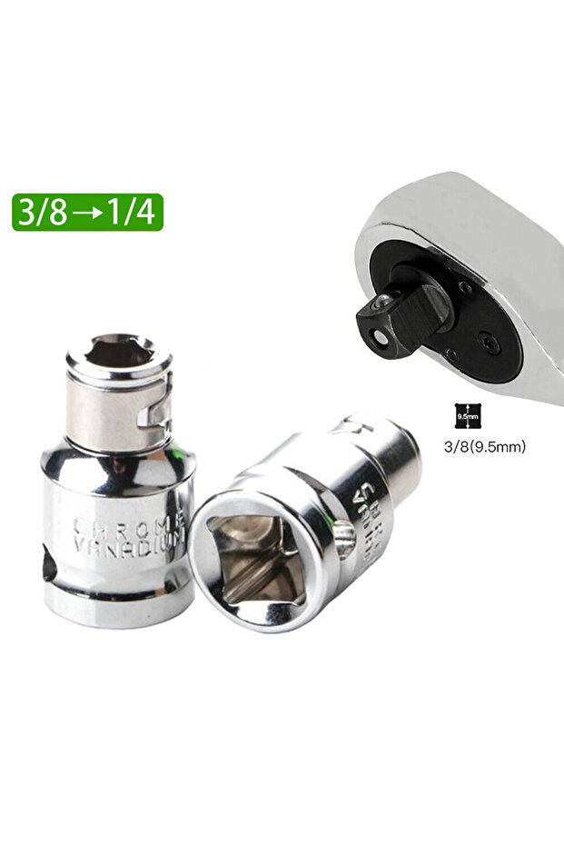 3/8 Square To 1/4 Hex Connecter Sockets Adapters Screwdriver Bits Impact Sockets Hex Bit Adapter ... - 1