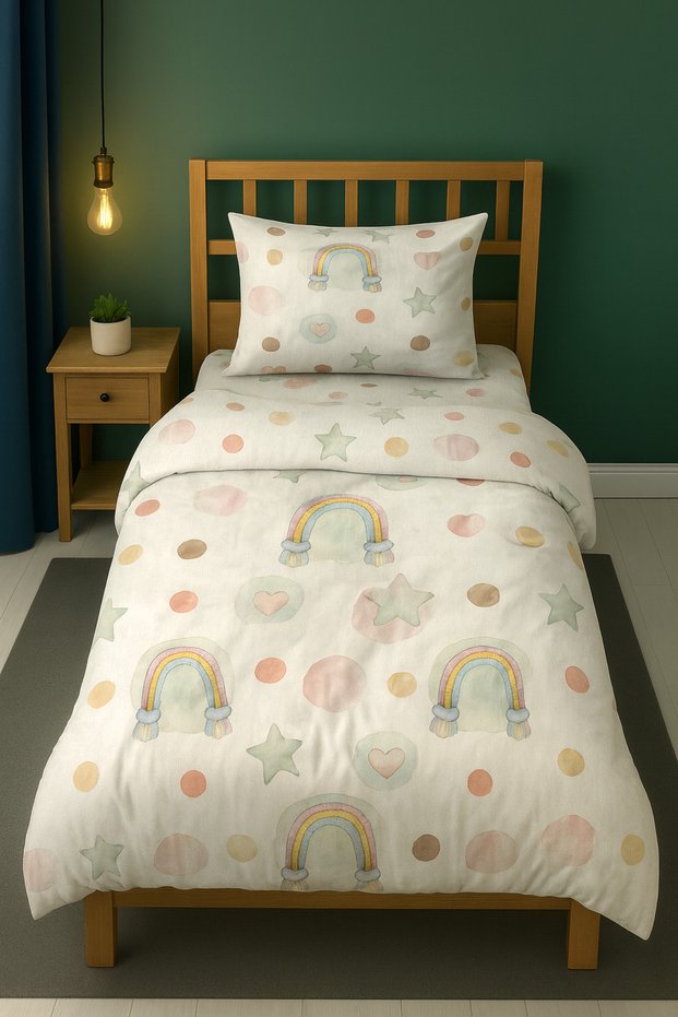 Ballerina Butterfly and Flower Single Children's Duvet Cover Set