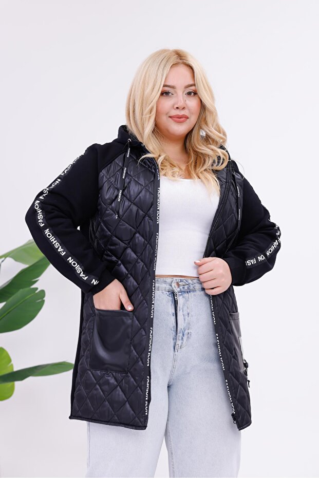 معطف مبطن مقاس كبير - 4