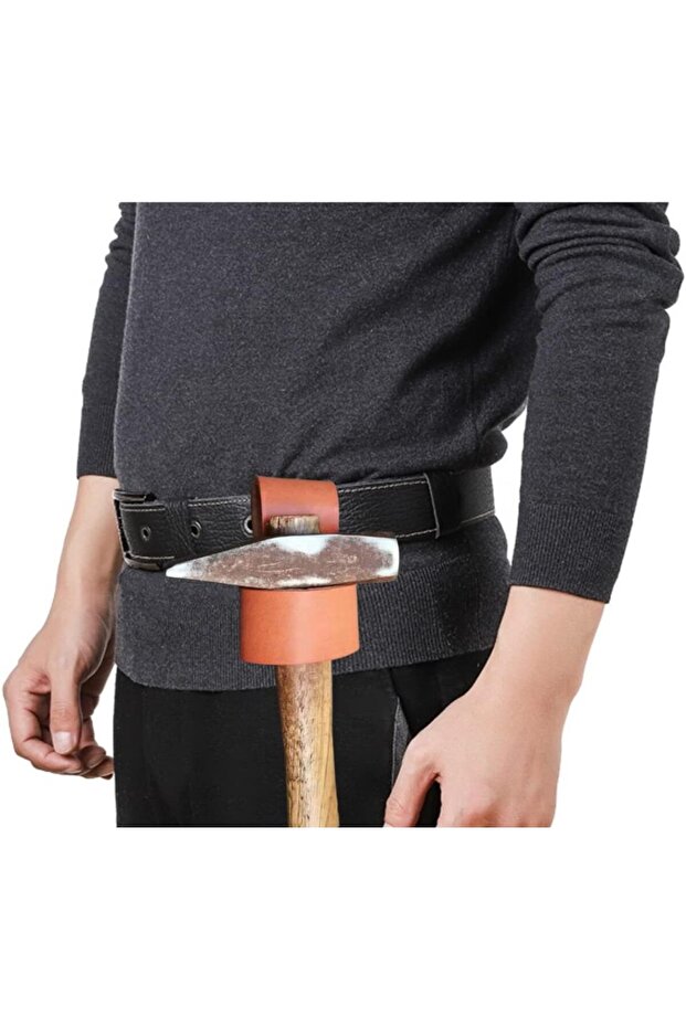 Hammer Holster, Hammer Holder for Tool Belt, Hatchet Holster with Belt Loop, Axe Hammer Loop for ... - 5