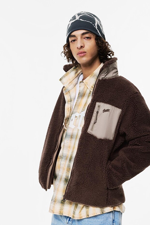 Suni yünlü kombin ceket - 5