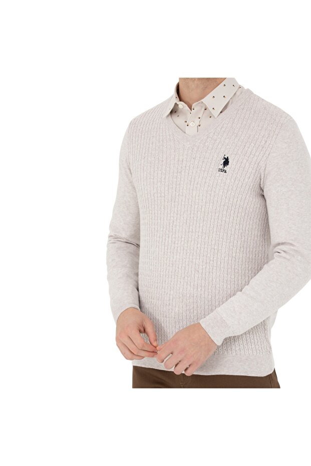 Erkek Kazak V Yaka Slim Fit 1629617 - 4