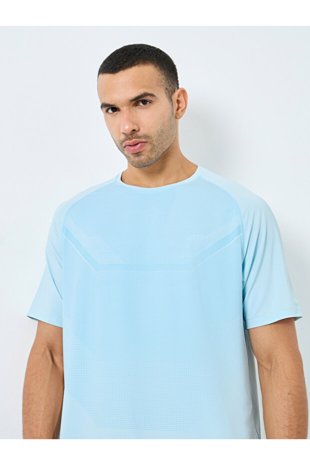 Regular Fit Athleisure T-Shirt with Front Print Detailing